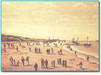 Historisches Bild vom Strand in Zingst